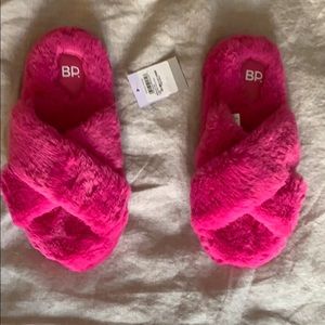 BP Nordstrom fuzzy slippers